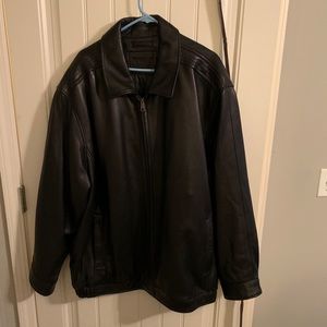 Black men’s leather jacket